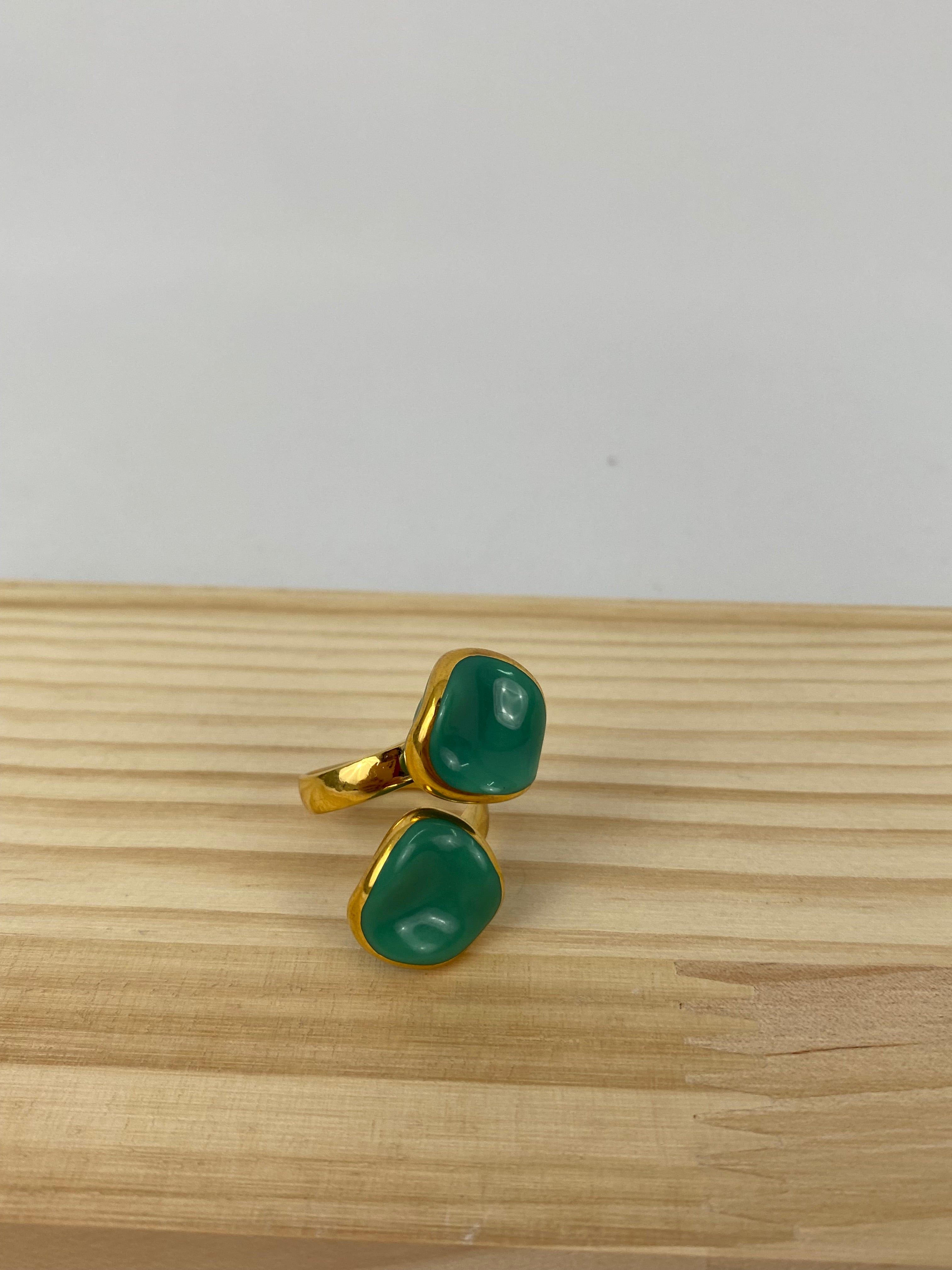 Anillo Doble Ondulado