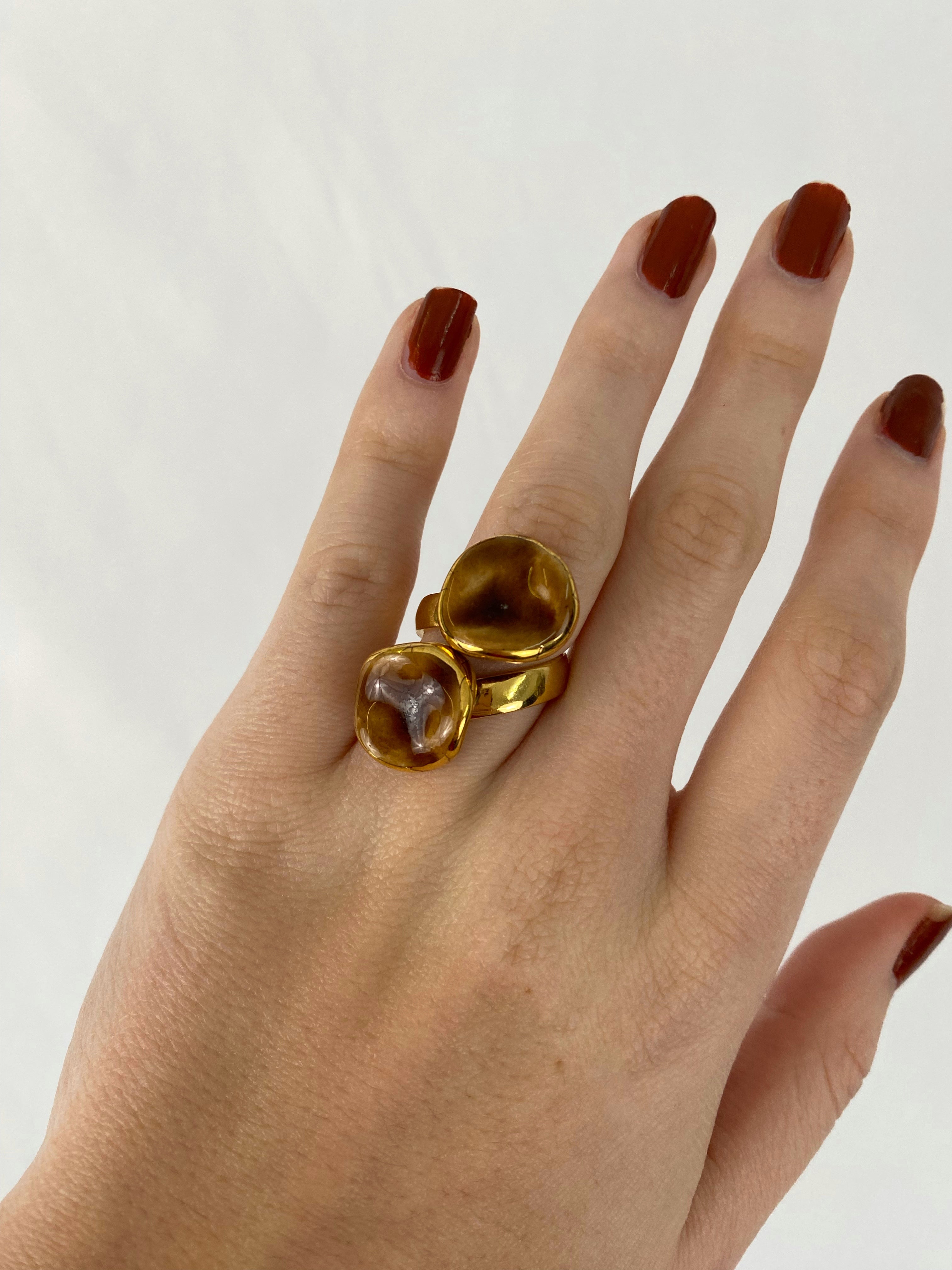 Anillo Doble Ondulado