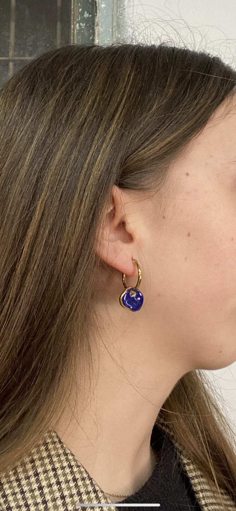 Pendientes argollas cerámica