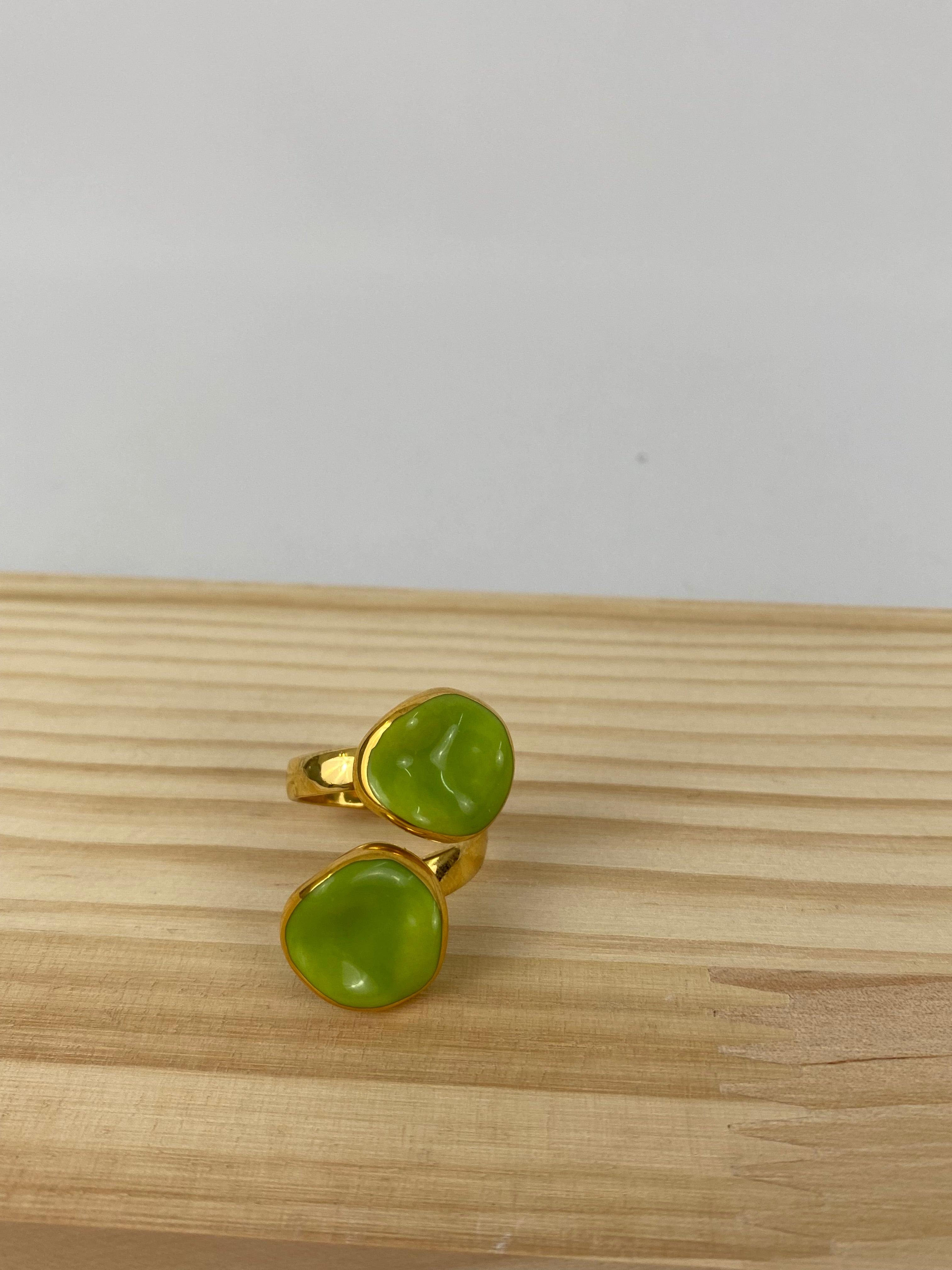 Anillo Doble Ondulado
