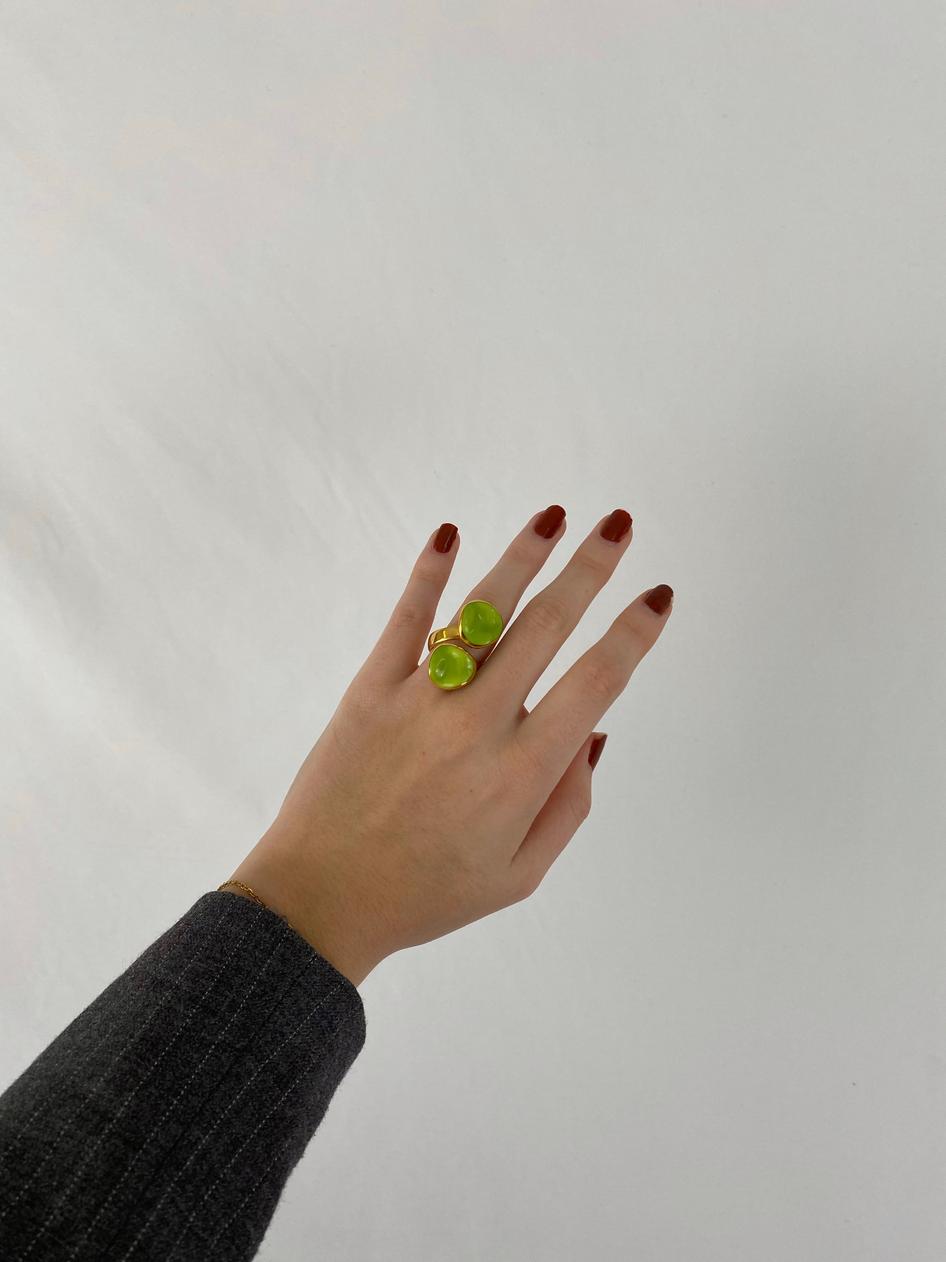 Anillo Doble Ondulado