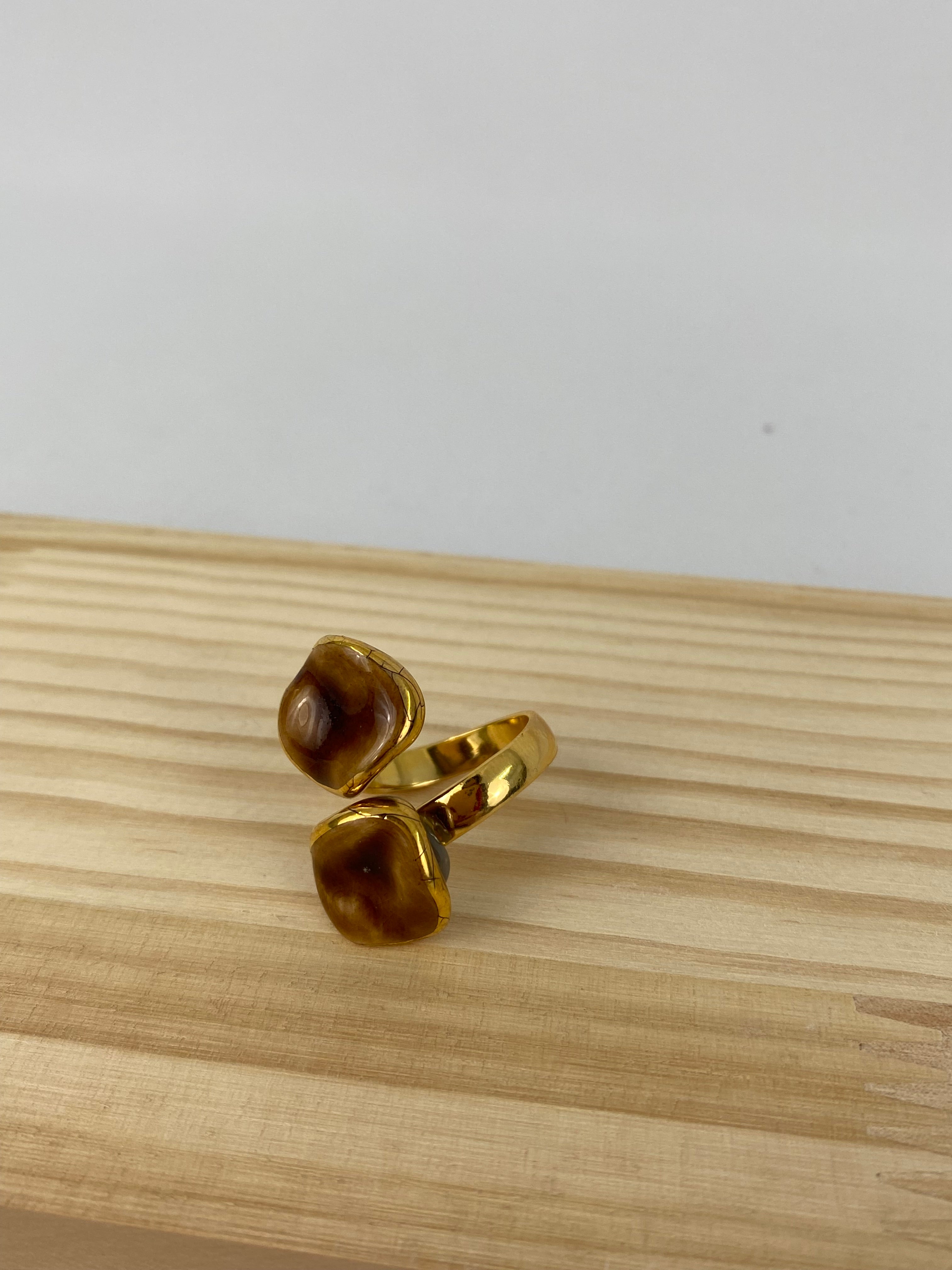Anillo Doble Ondulado