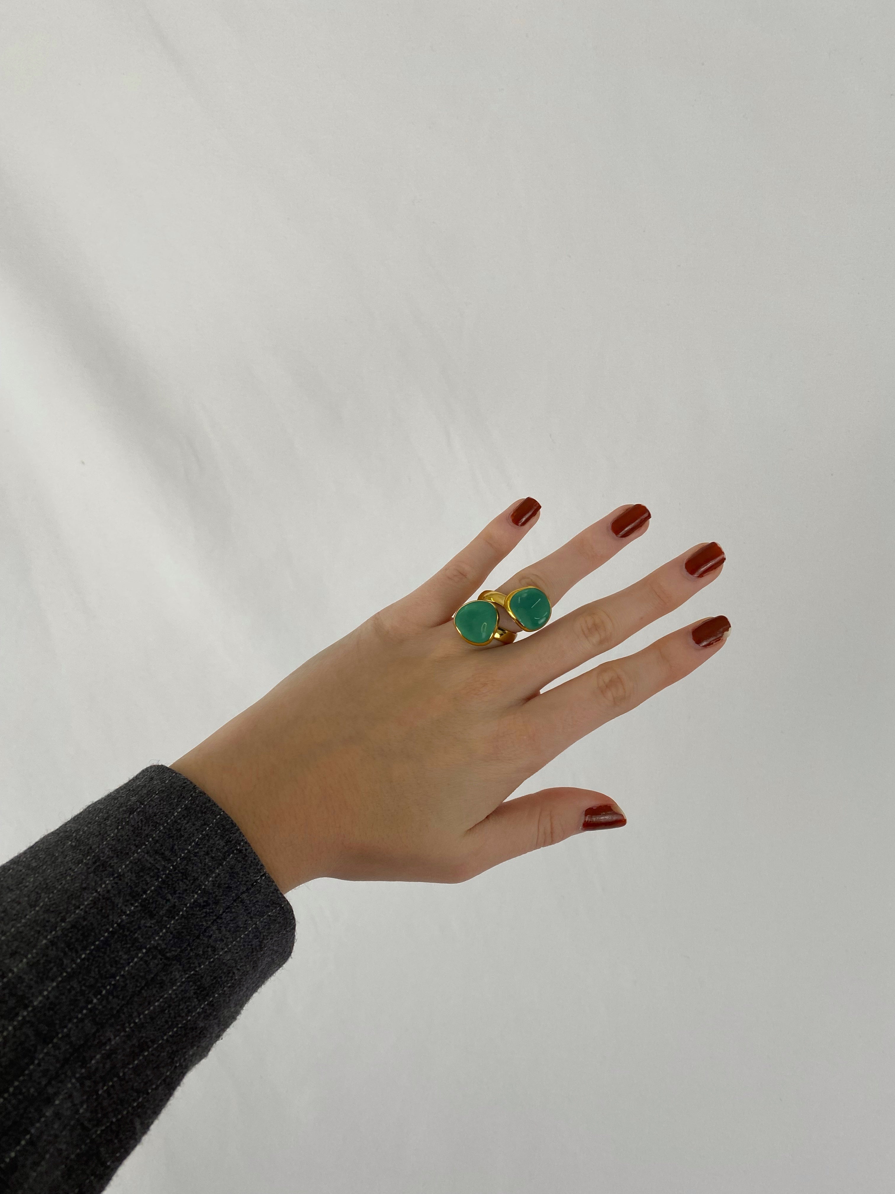 Anillo Doble Ondulado