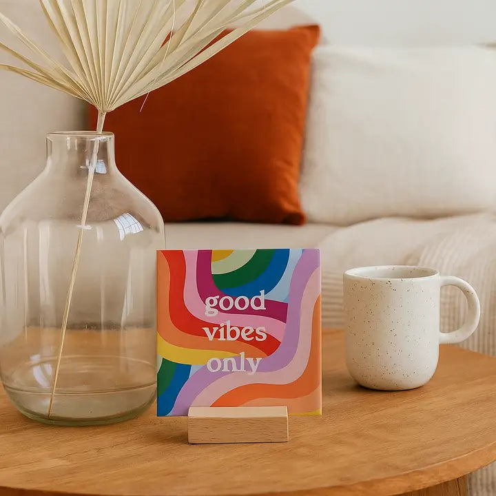 Azulejo "Good Vibes Only"