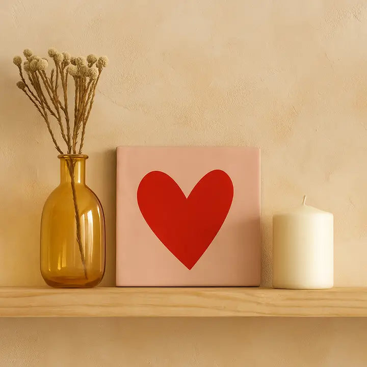 Azulejo Corazón Rojo
