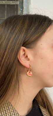 Pendientes argollas cerámica