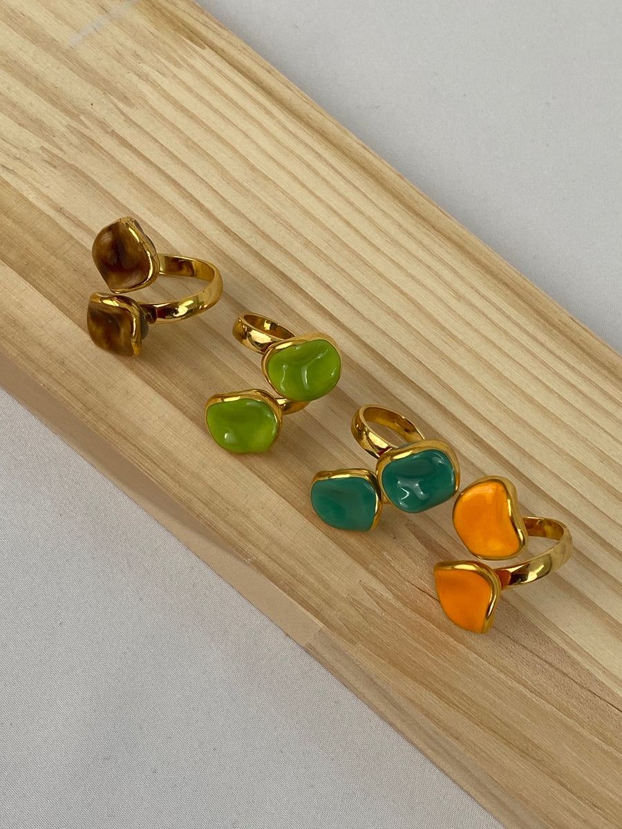 Anillo Doble Ondulado