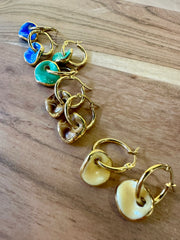 Pendientes argollas cerámica