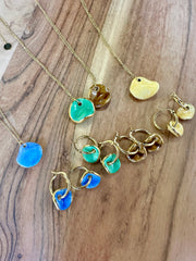 Pendientes argollas cerámica